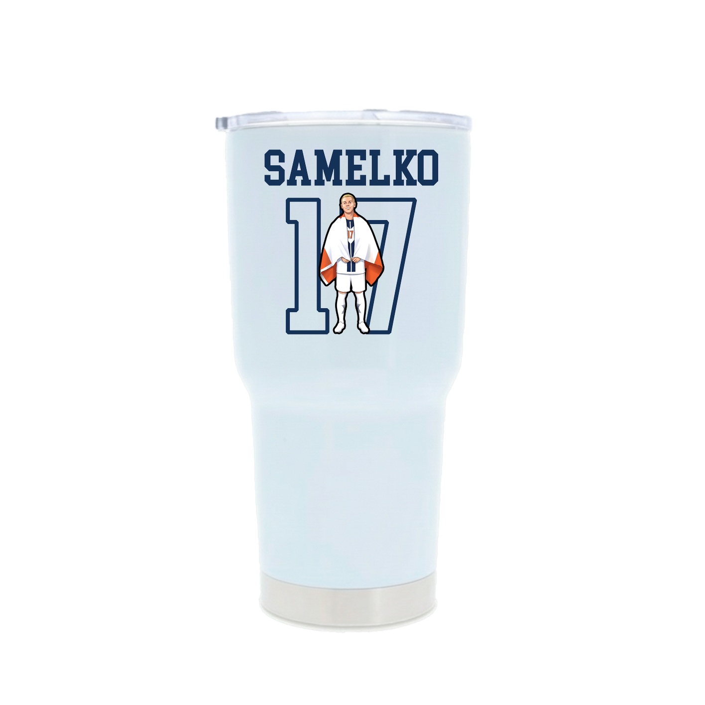 30oz Stainless Steel Tumbler — Shirsey in White