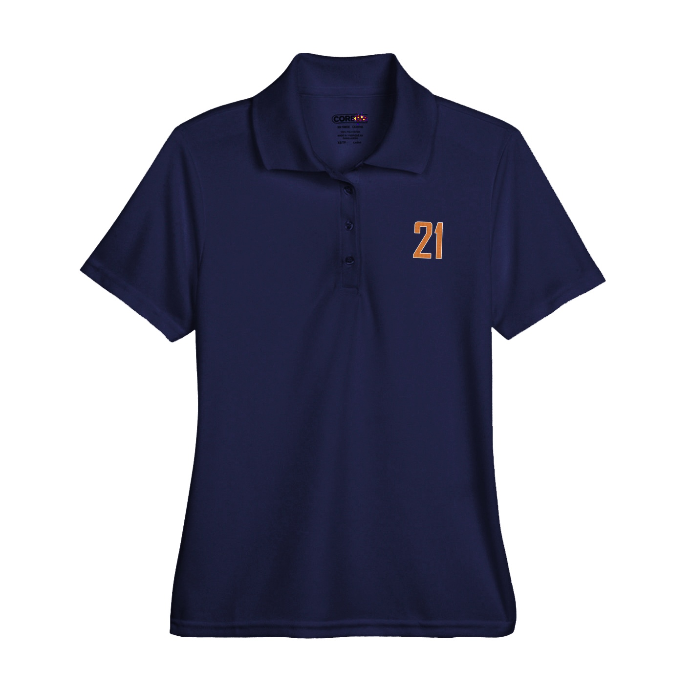 Womens Performance Polo — Front Shirsy in Navy