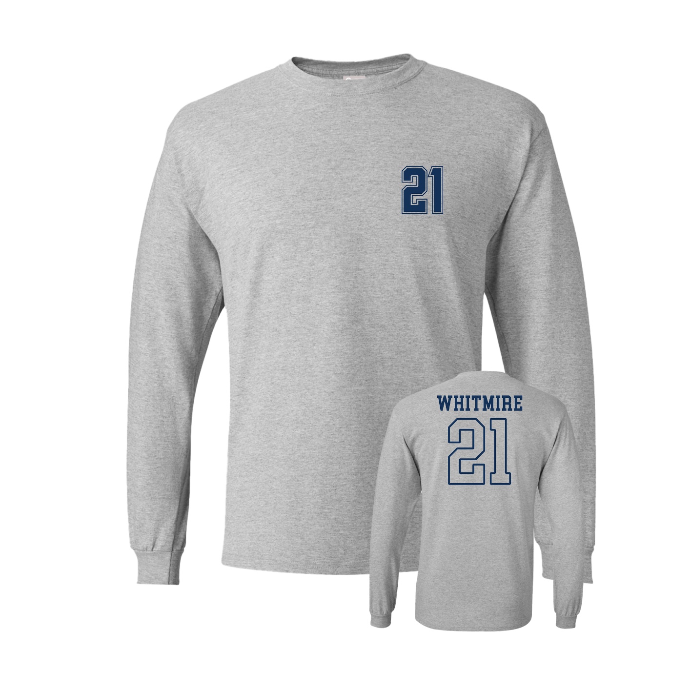 Long Sleeve Tee — Chest Back in Grey