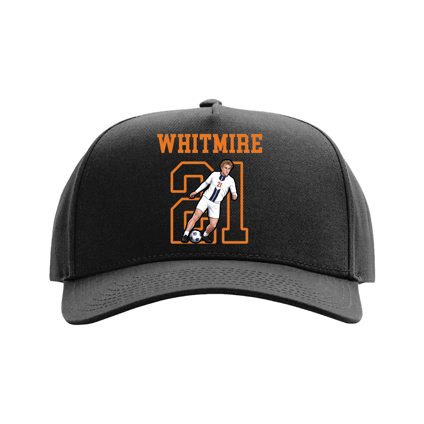 Full Fabric Five-Panel Champ Cap — Shirsey in Black