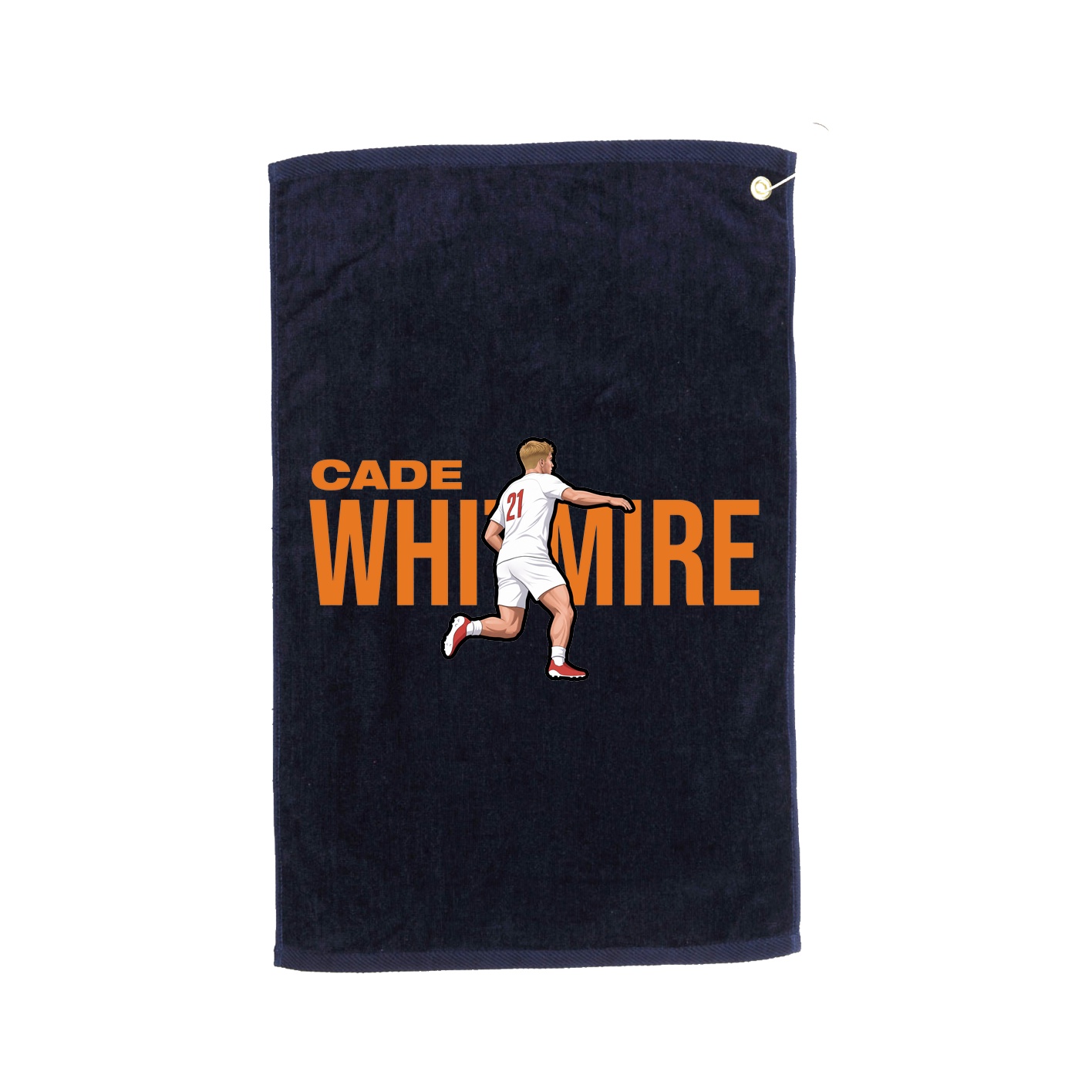 Golf Towel — Player Name in Navy