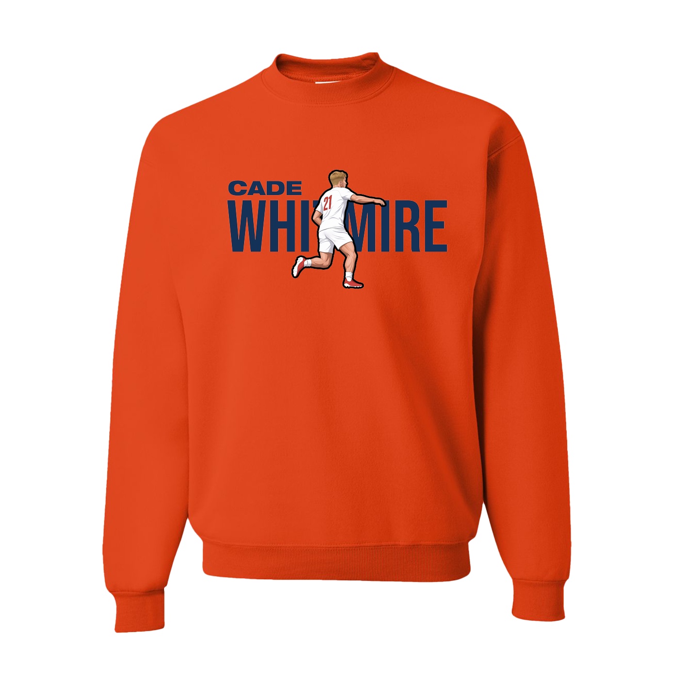 Fleece Crew — Player Name in Orange