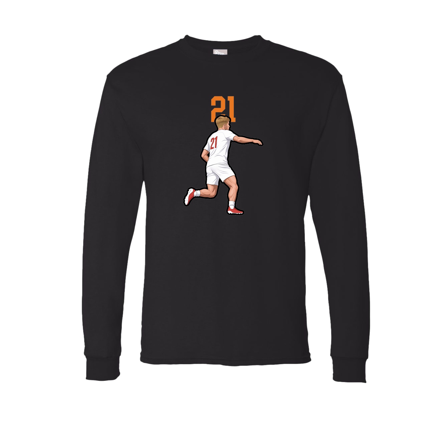Long Sleeve Tee — Number Top in Black