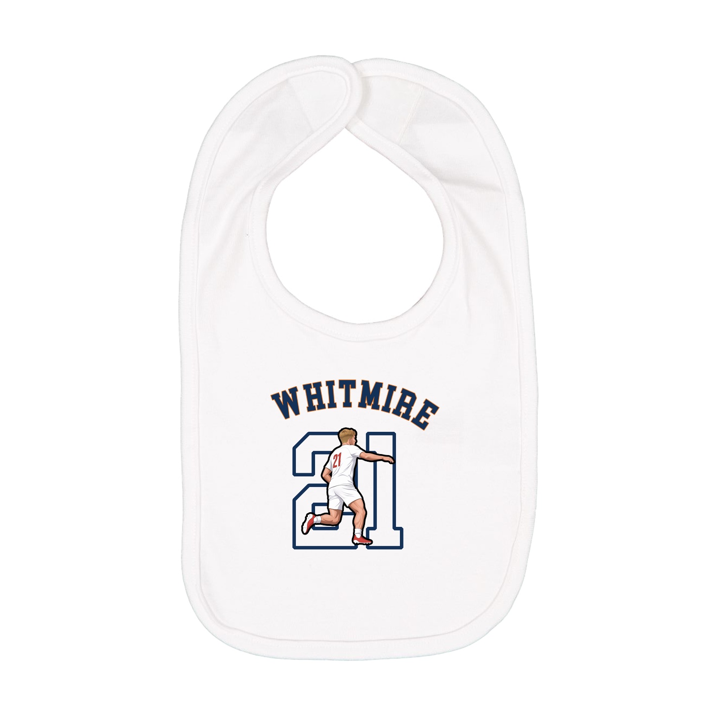 Infant Bib — Shirsey Arch in White