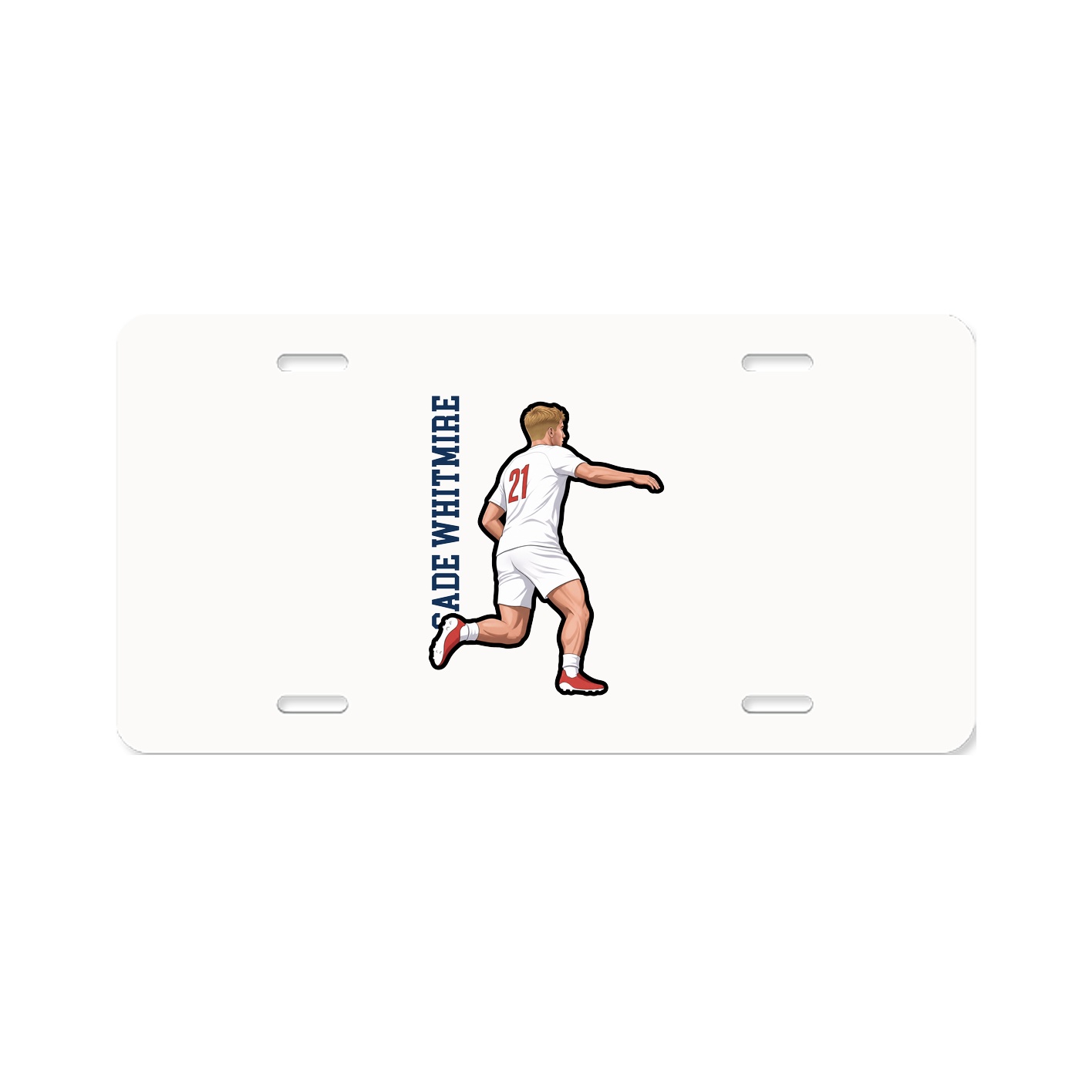 License Plate — Name Vertical in Classic