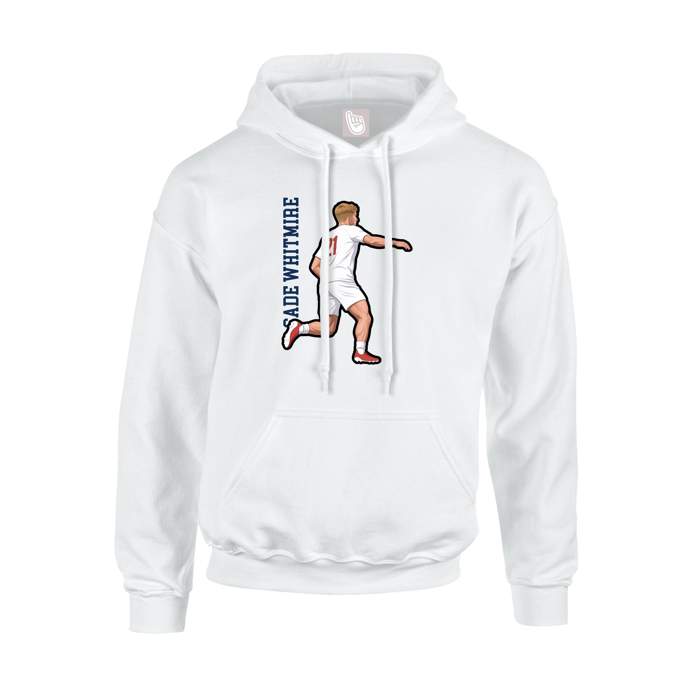 Hoodie — Name Vertical in White
