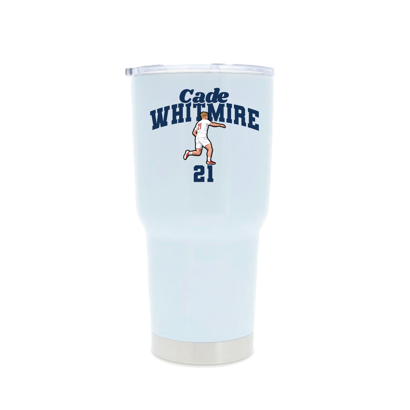 30oz Stainless Steel Tumbler — Signature Arch in White