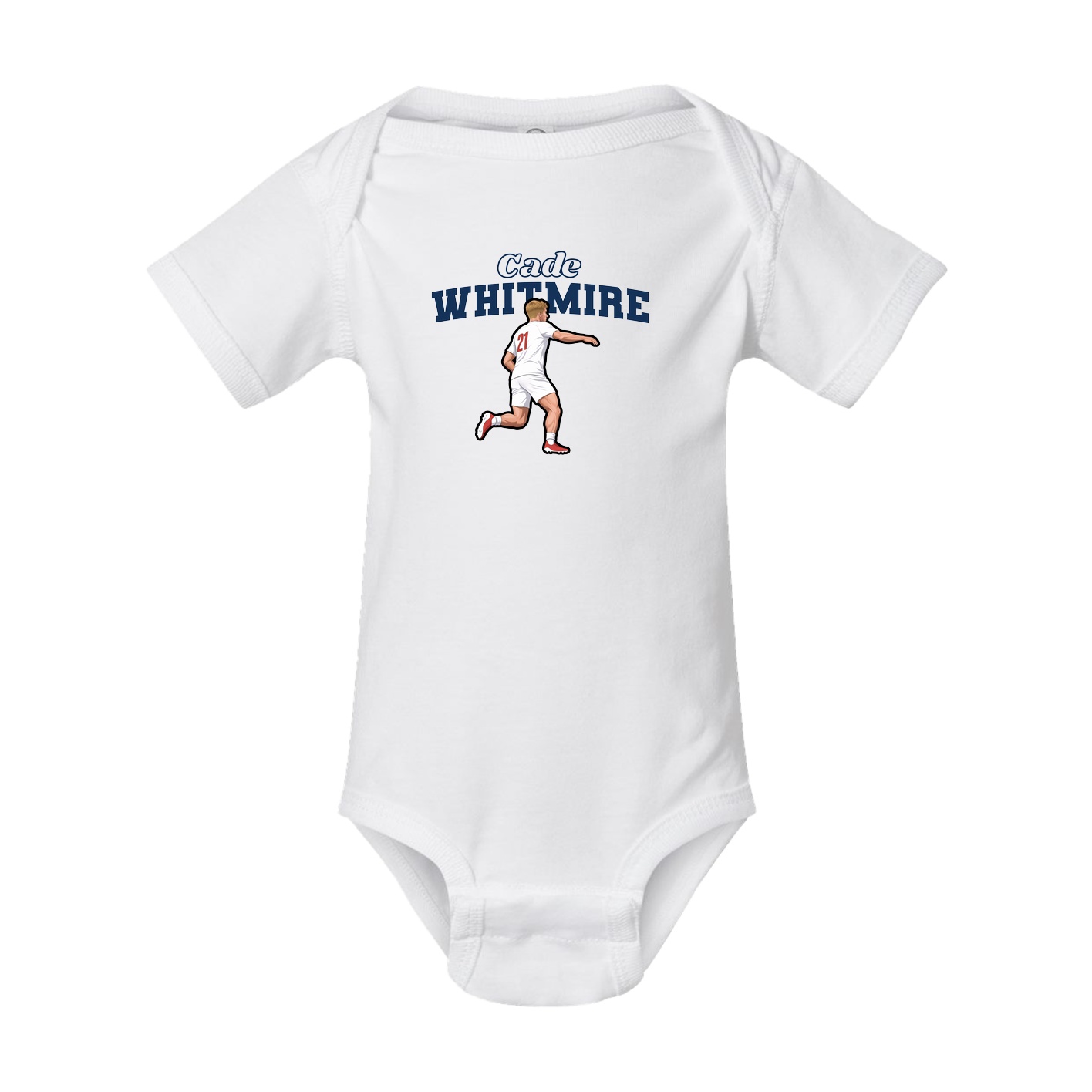 Baby Onesie — Name Arch in White