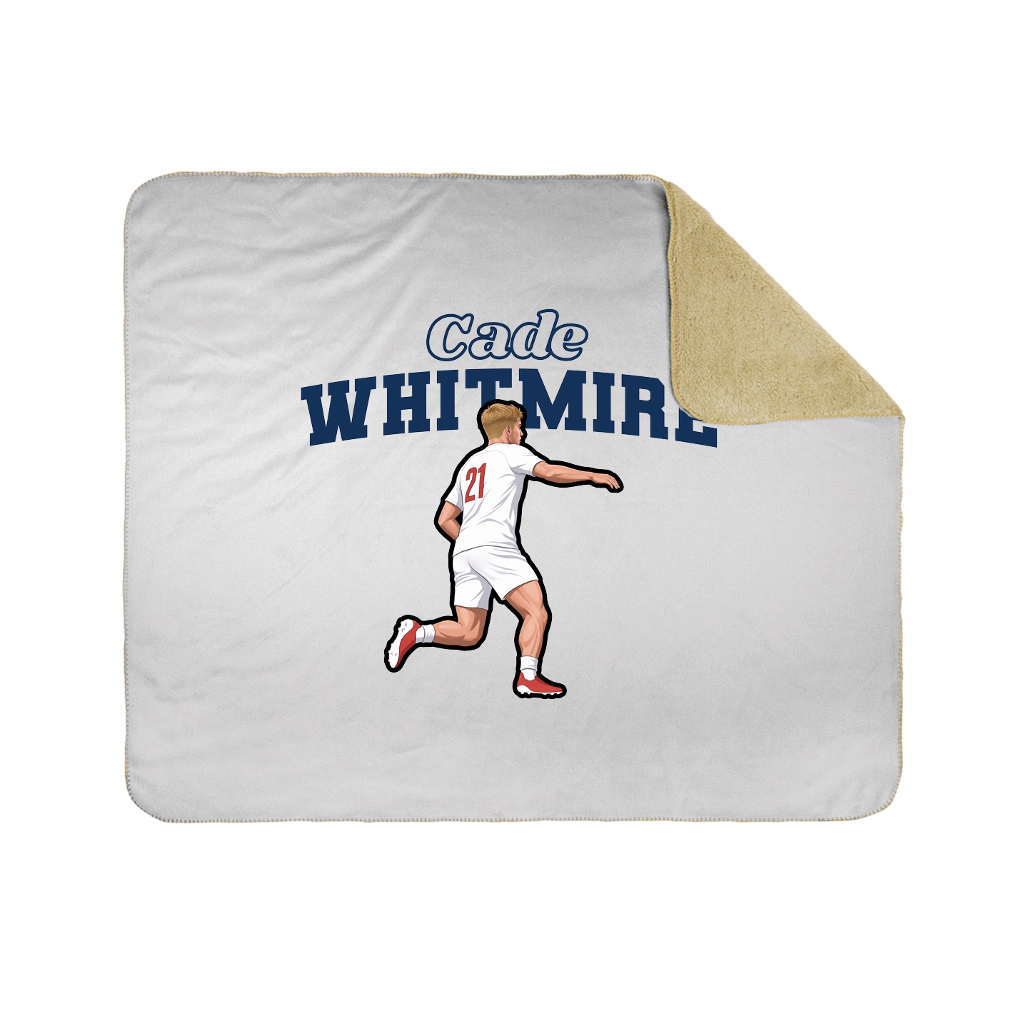 Throw Blanket — Name Arch in White