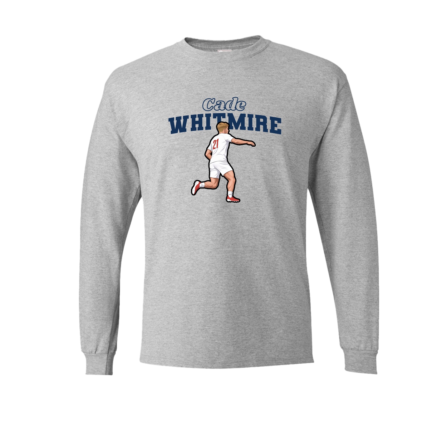 Long Sleeve Tee — Name Arch in Grey