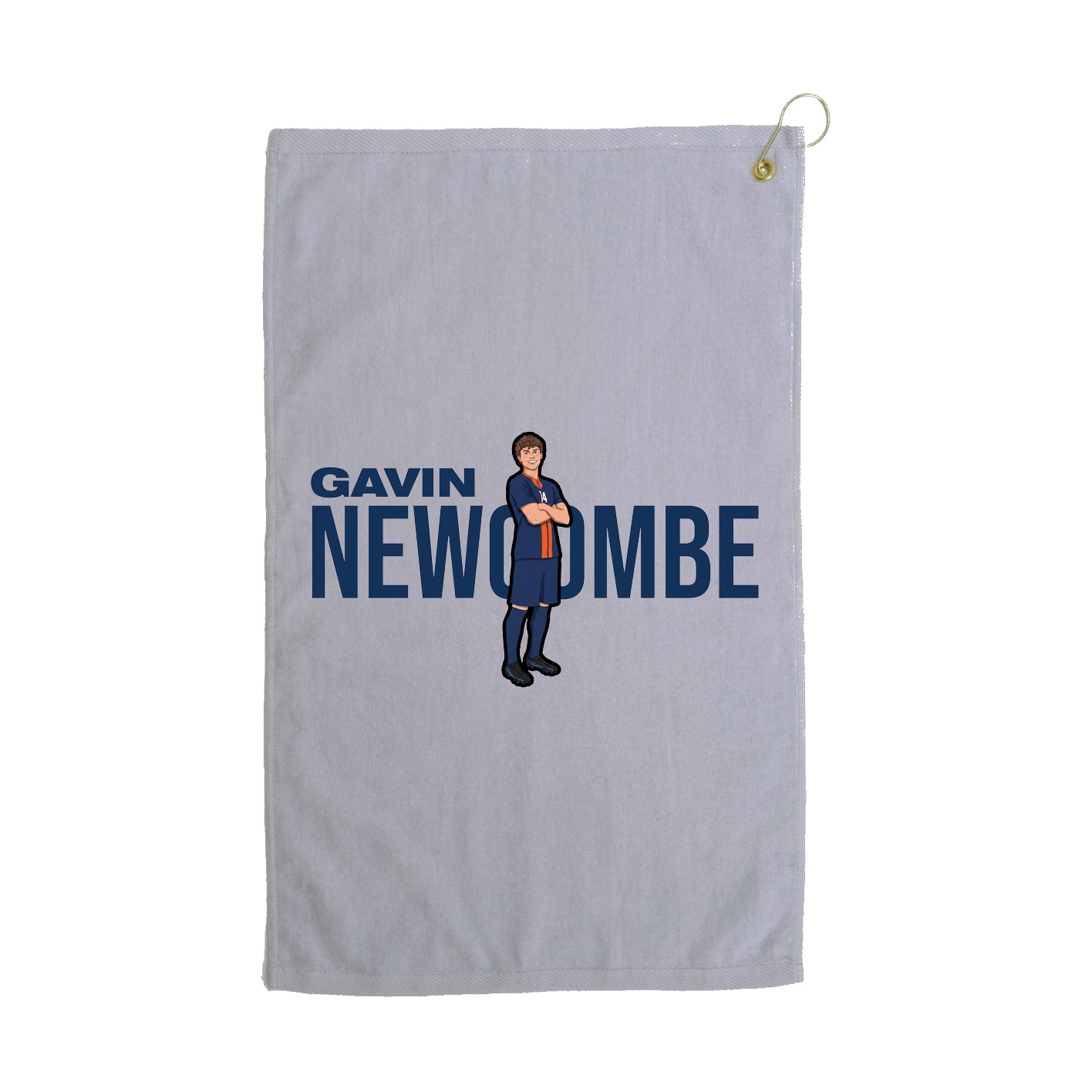Golf Towel — Player Name in Grey