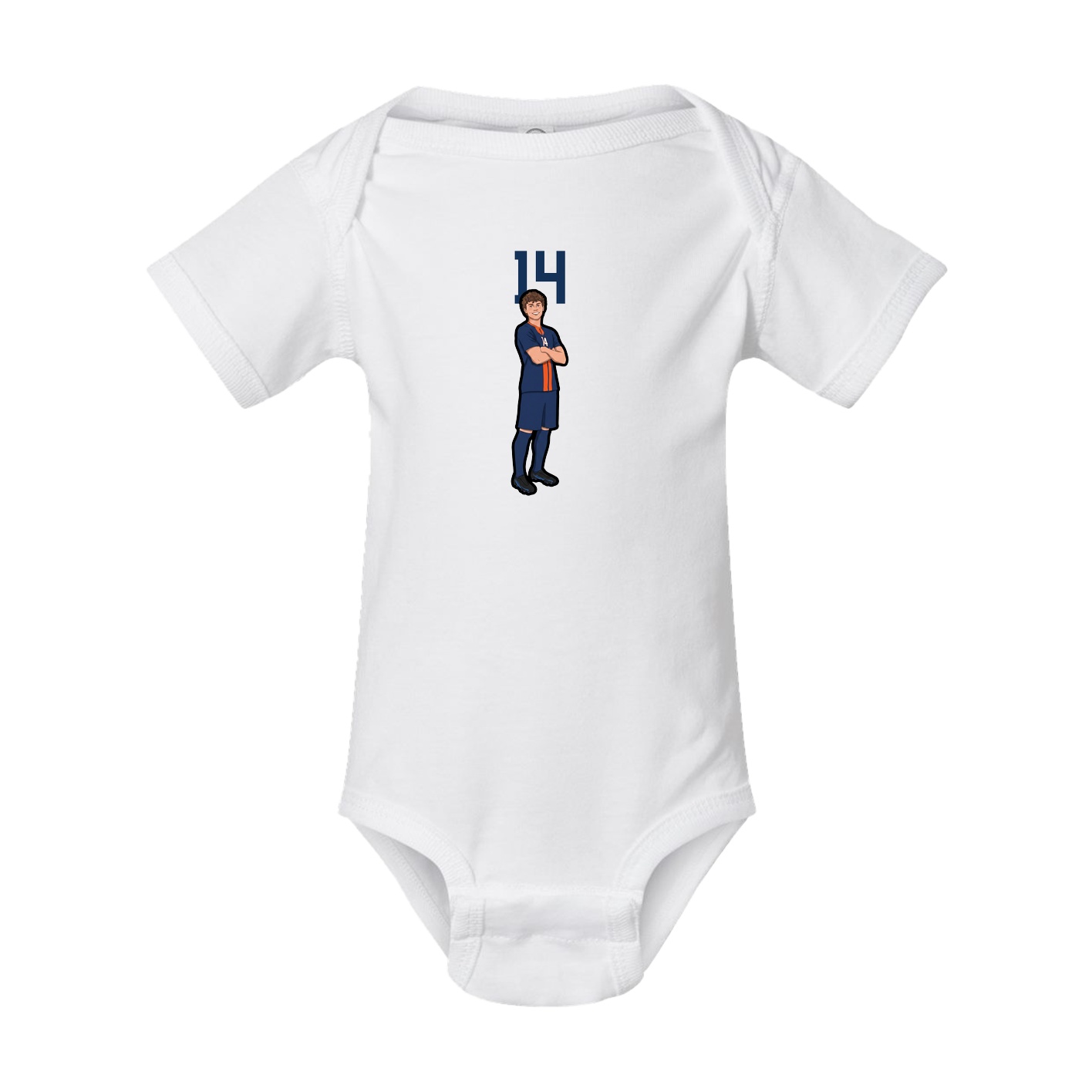 Baby Onesie — Number Top in White
