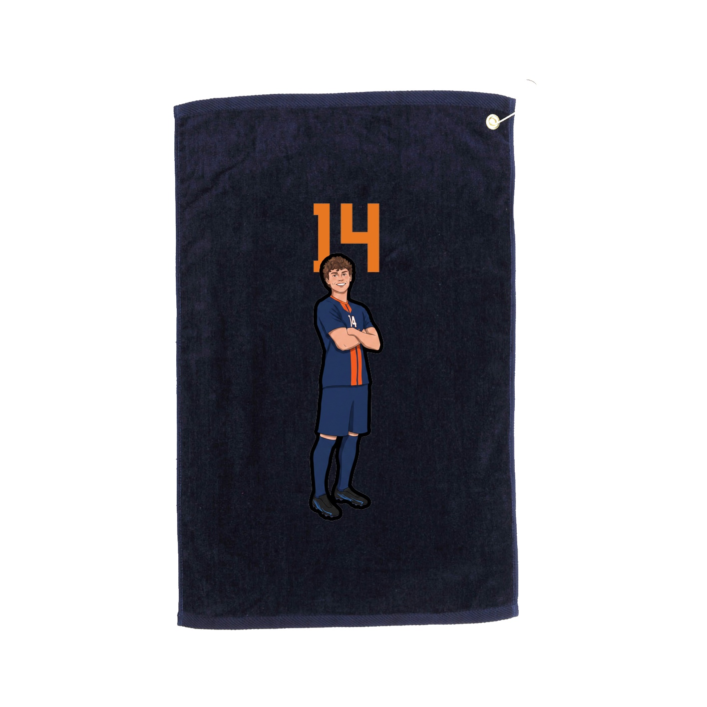 Golf Towel — Number Top in Navy