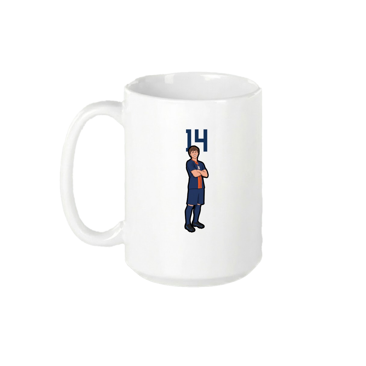 15oz Coffee Mug — Number Top in White