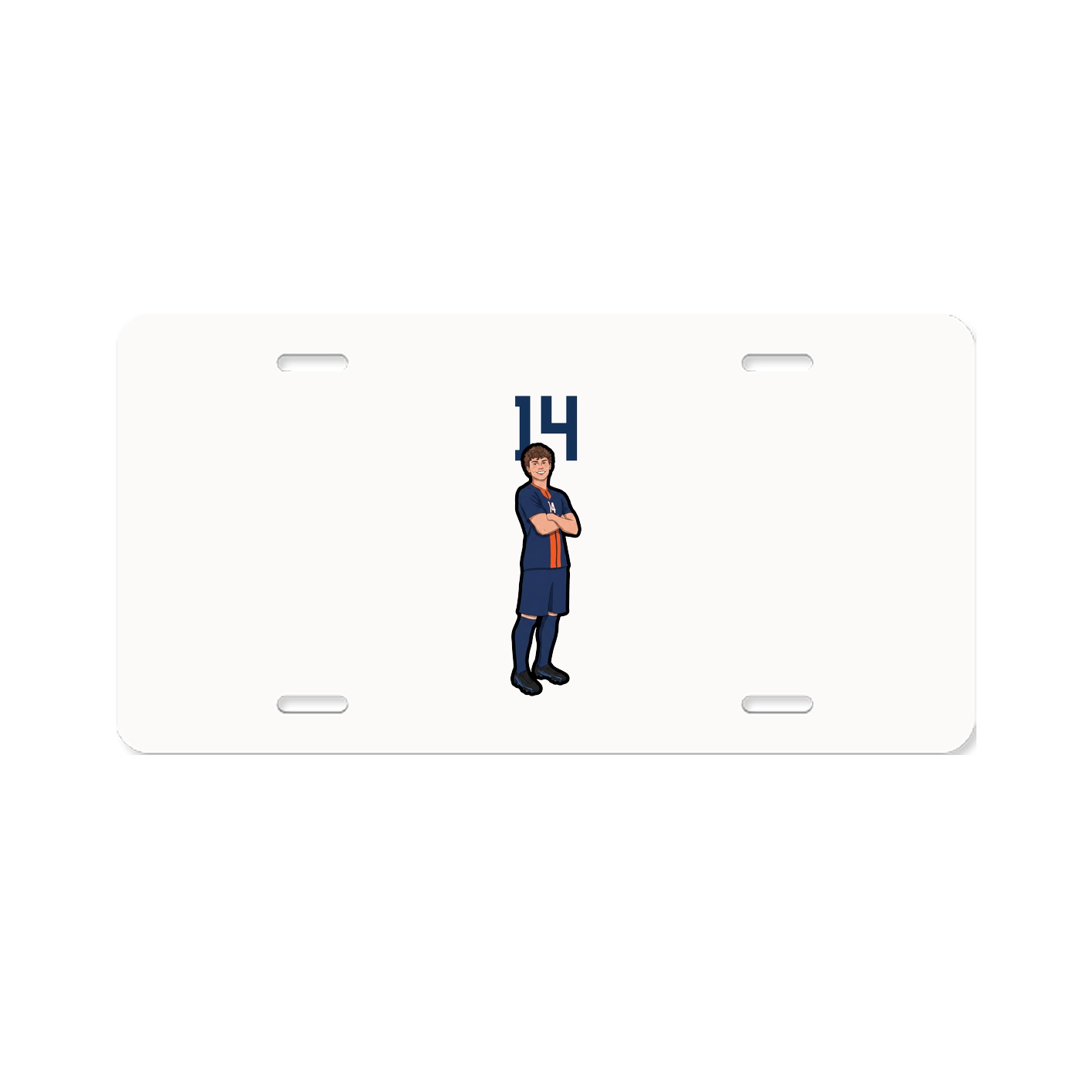 License Plate — Number Top in Classic