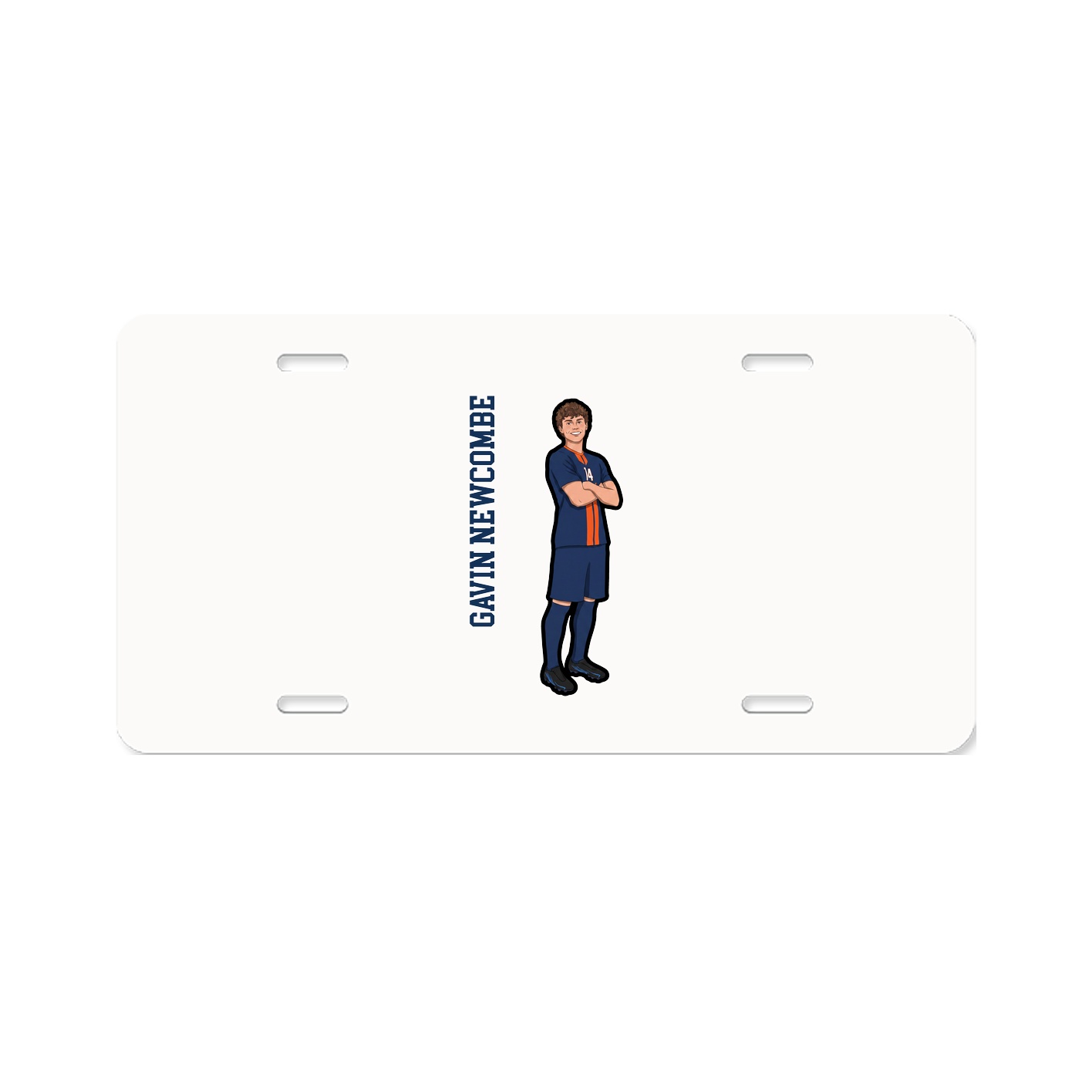 License Plate — Name Vertical in Classic