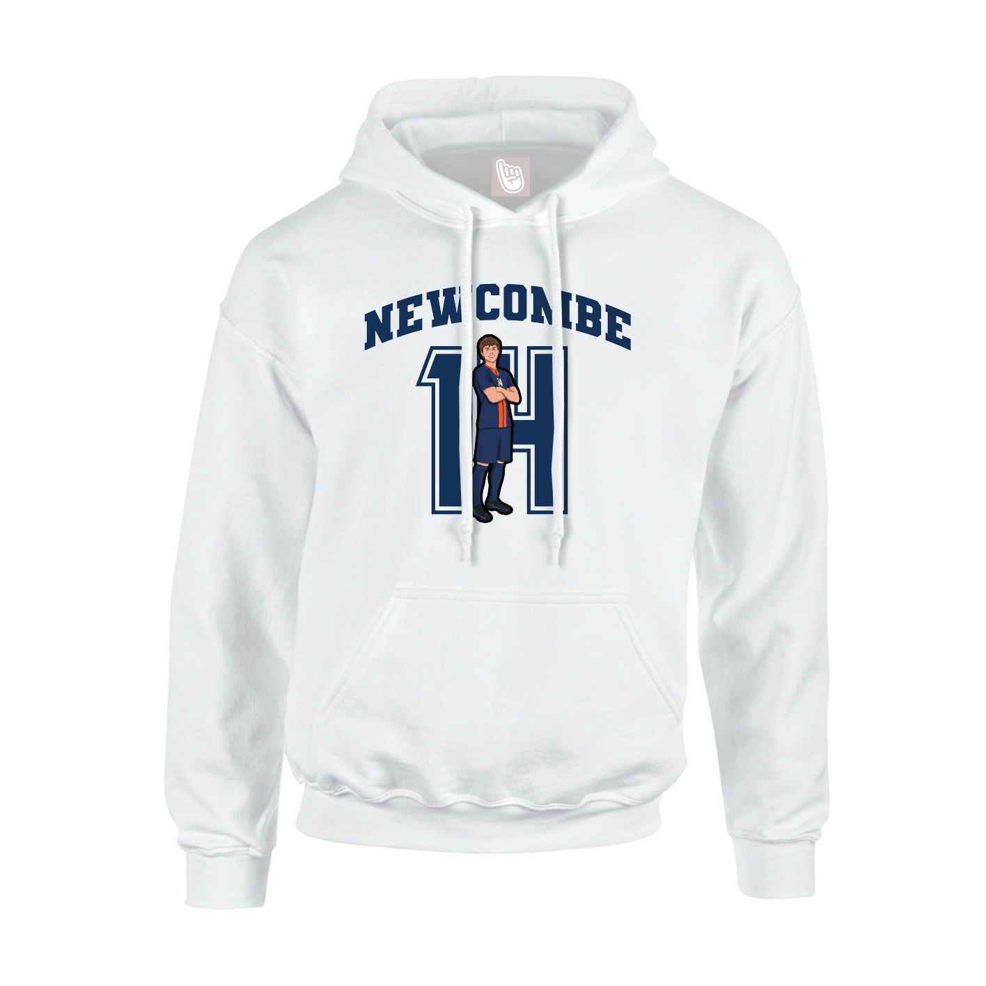 Hoodie — Number in White