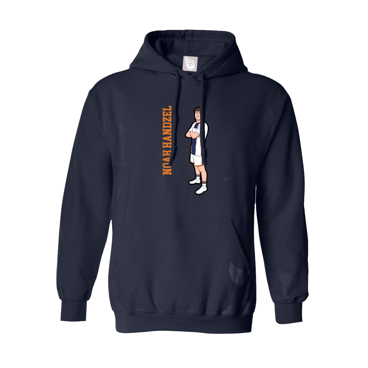 Youth Hoodie — Name Vertical in Navy
