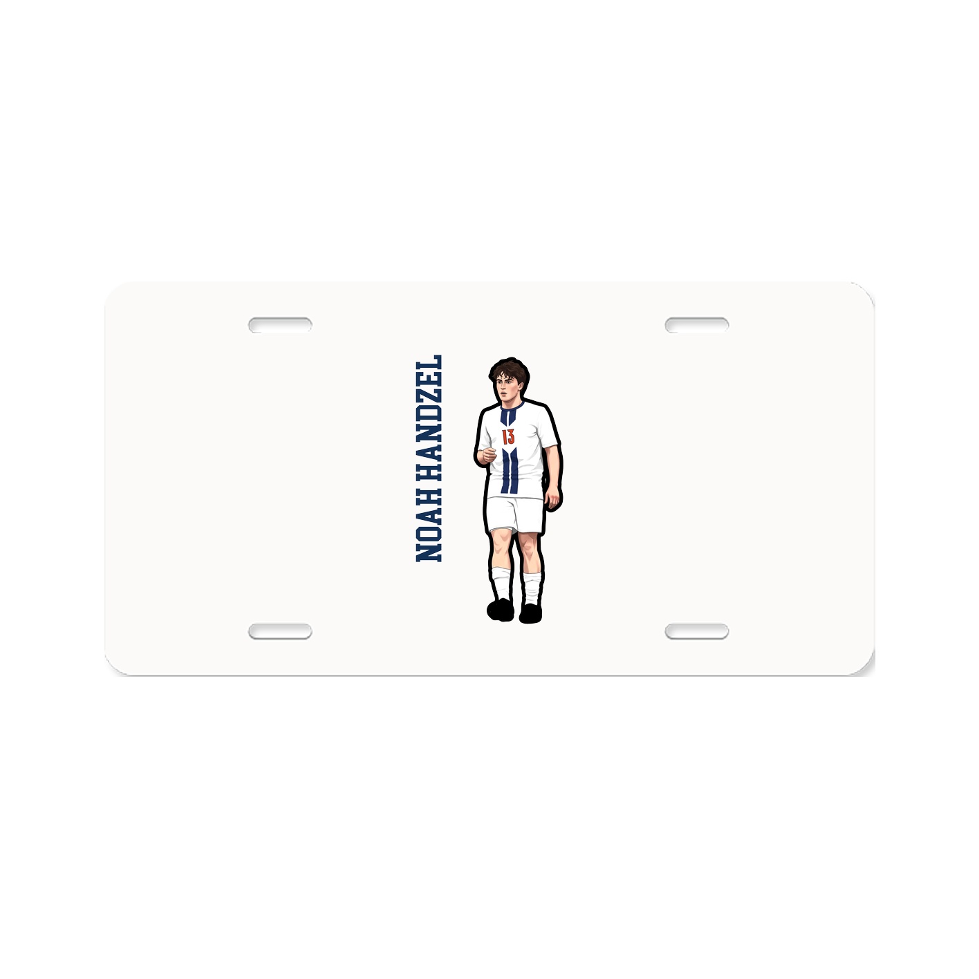 License Plate — Name Vertical in Classic
