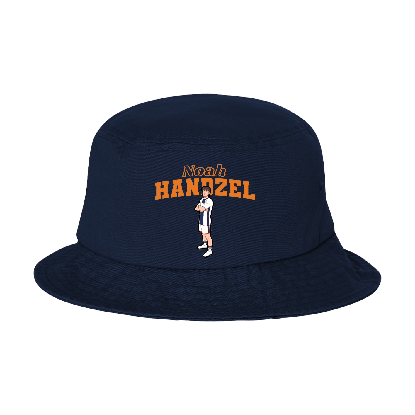 Bucket Cap — Name Arch in Navy