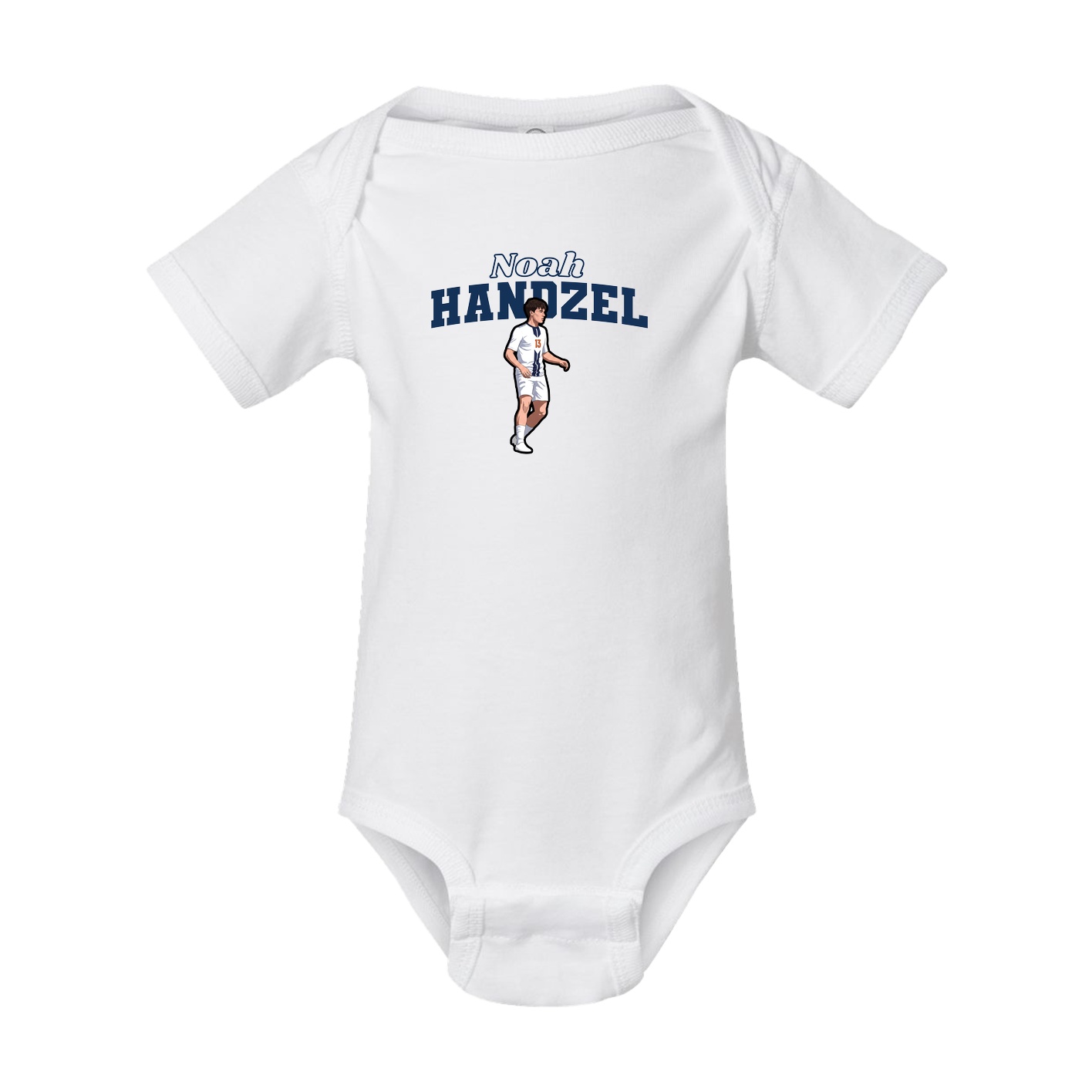Baby Onesie — Name Arch in White