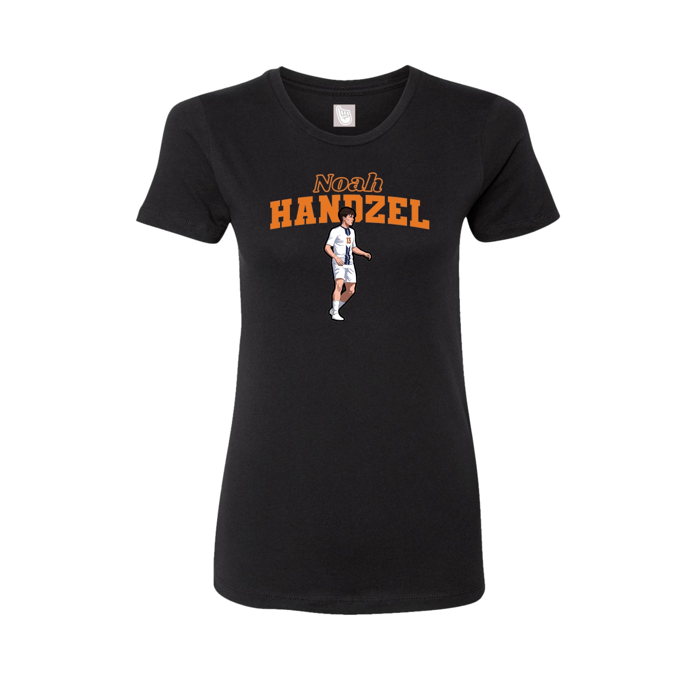Fitted Women's Tee — Name Arch in Black