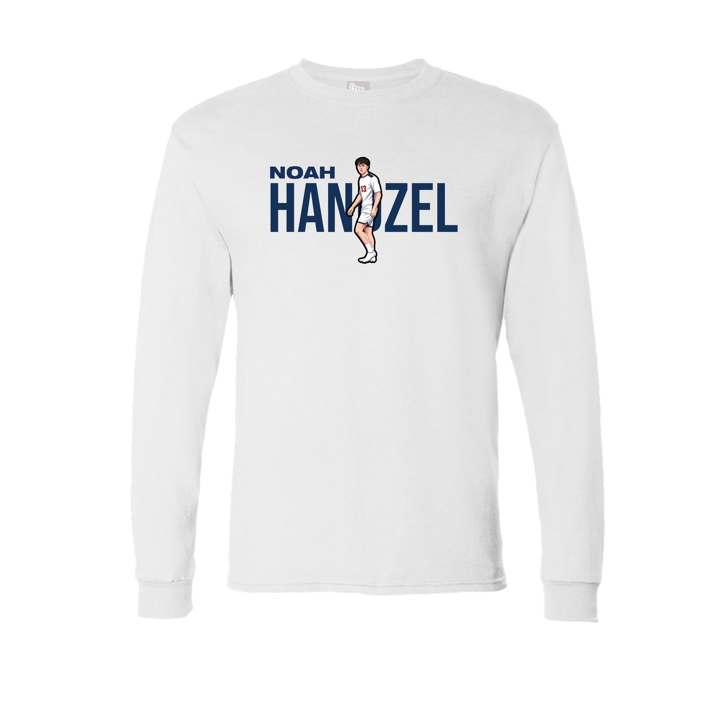Long Sleeve Tee — Player Name in White