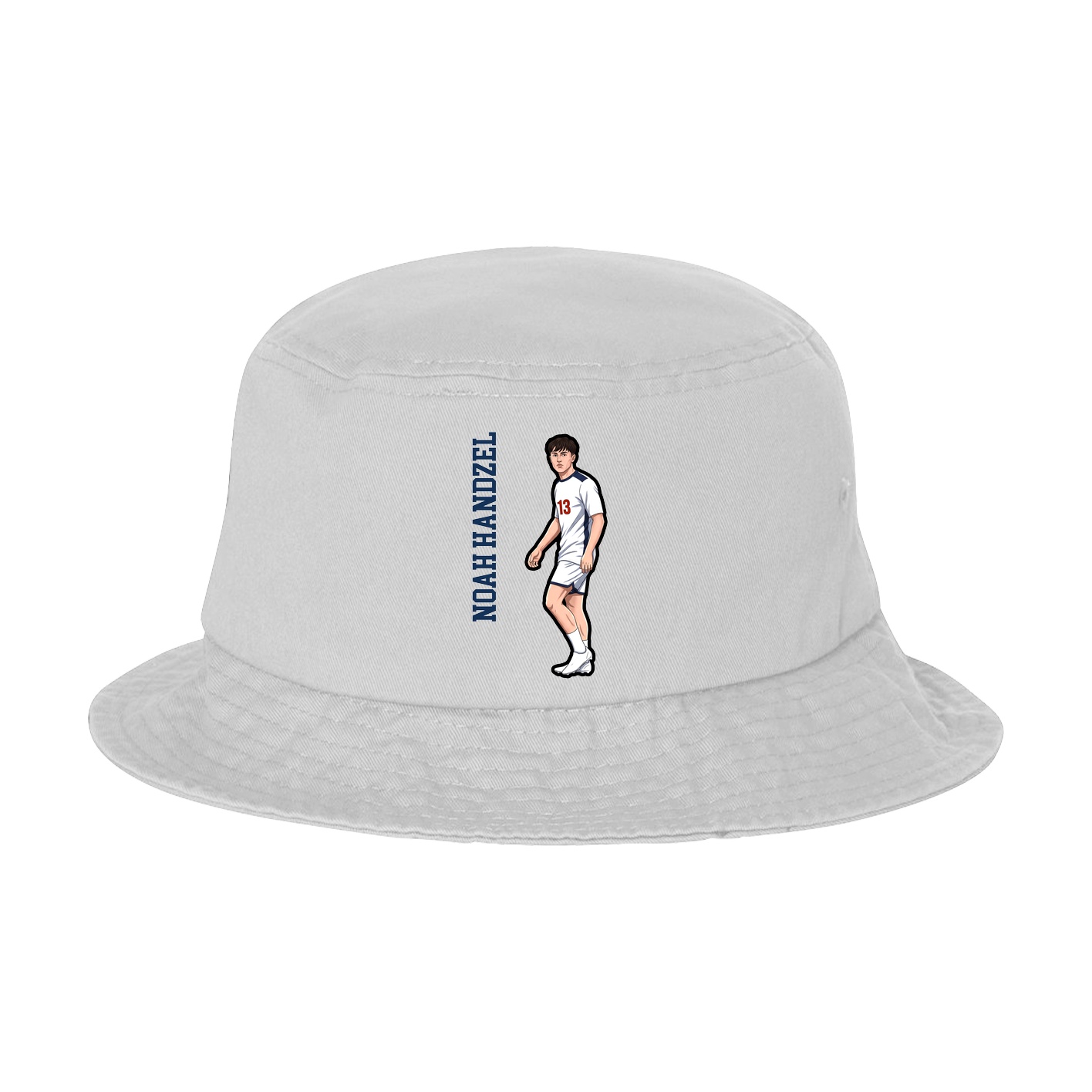 Bucket Cap — Name Vertical in White
