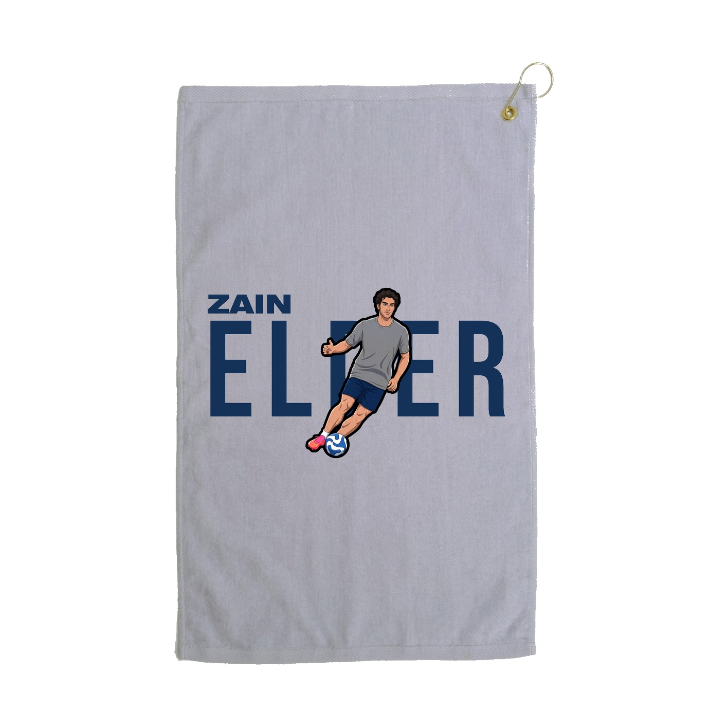 Golf Towel — Player Name in Grey