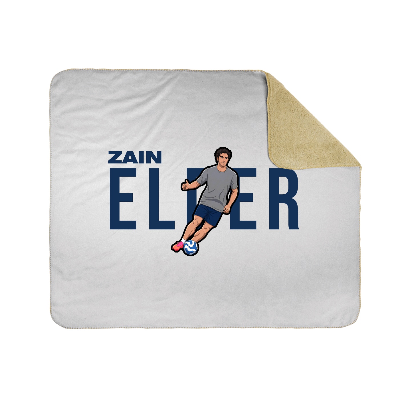 Throw Blanket — Player Name in White