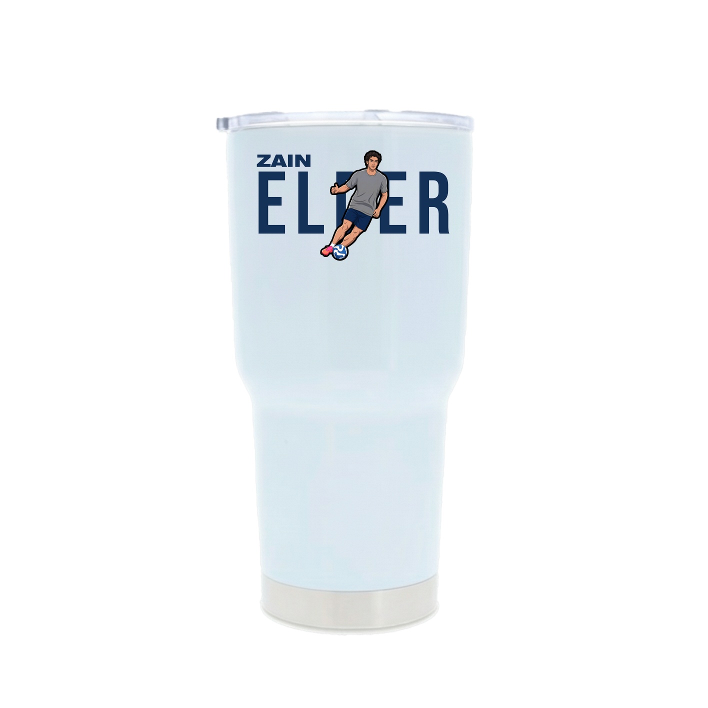 30oz Stainless Steel Tumbler — Player Name in White