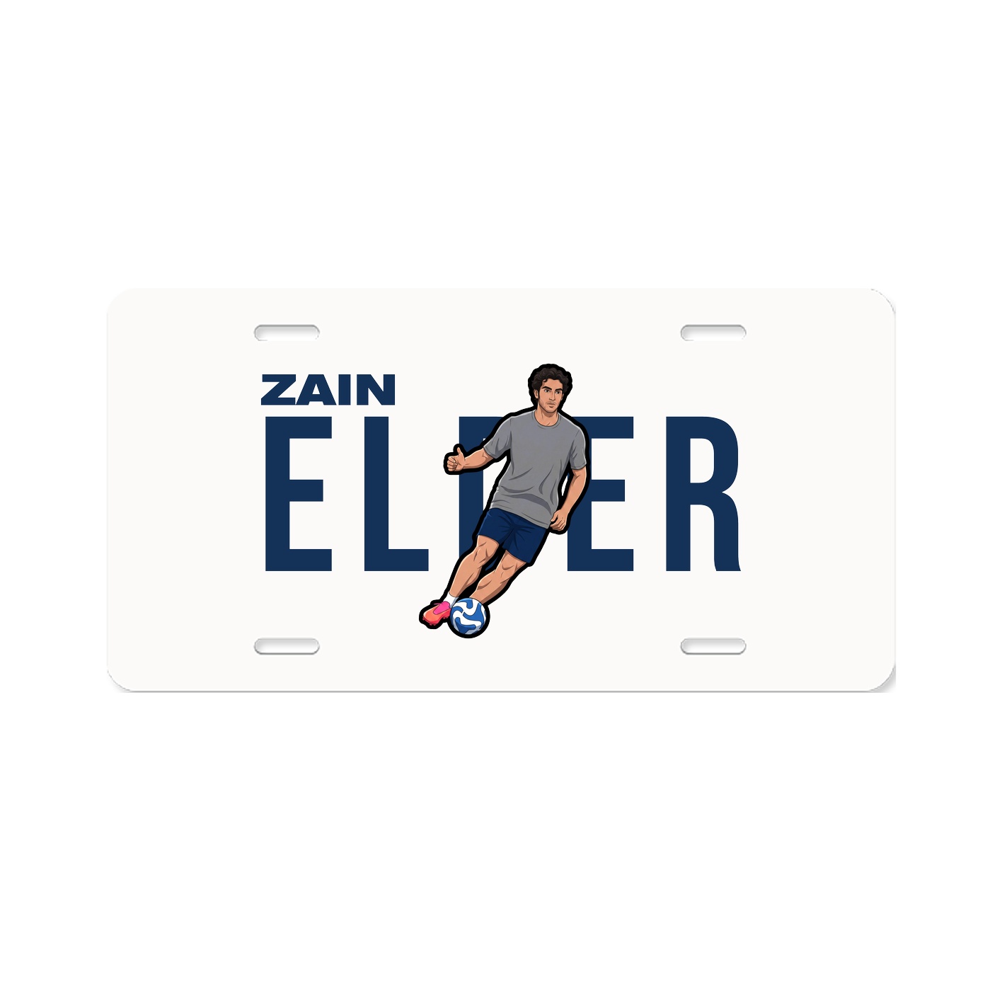License Plate — Player Name in Classic