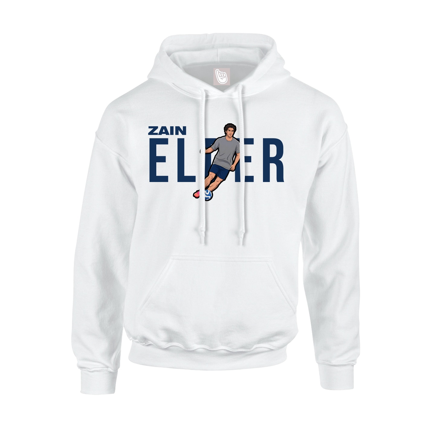 Youth Hoodie — Player Name in White