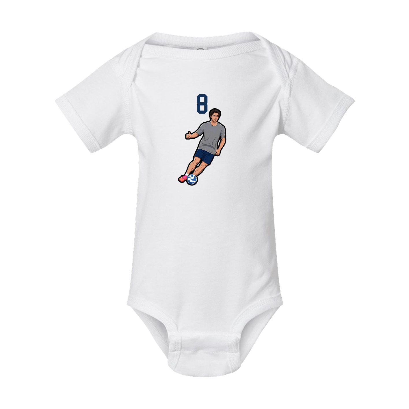 Baby Onesie — Number Top in White