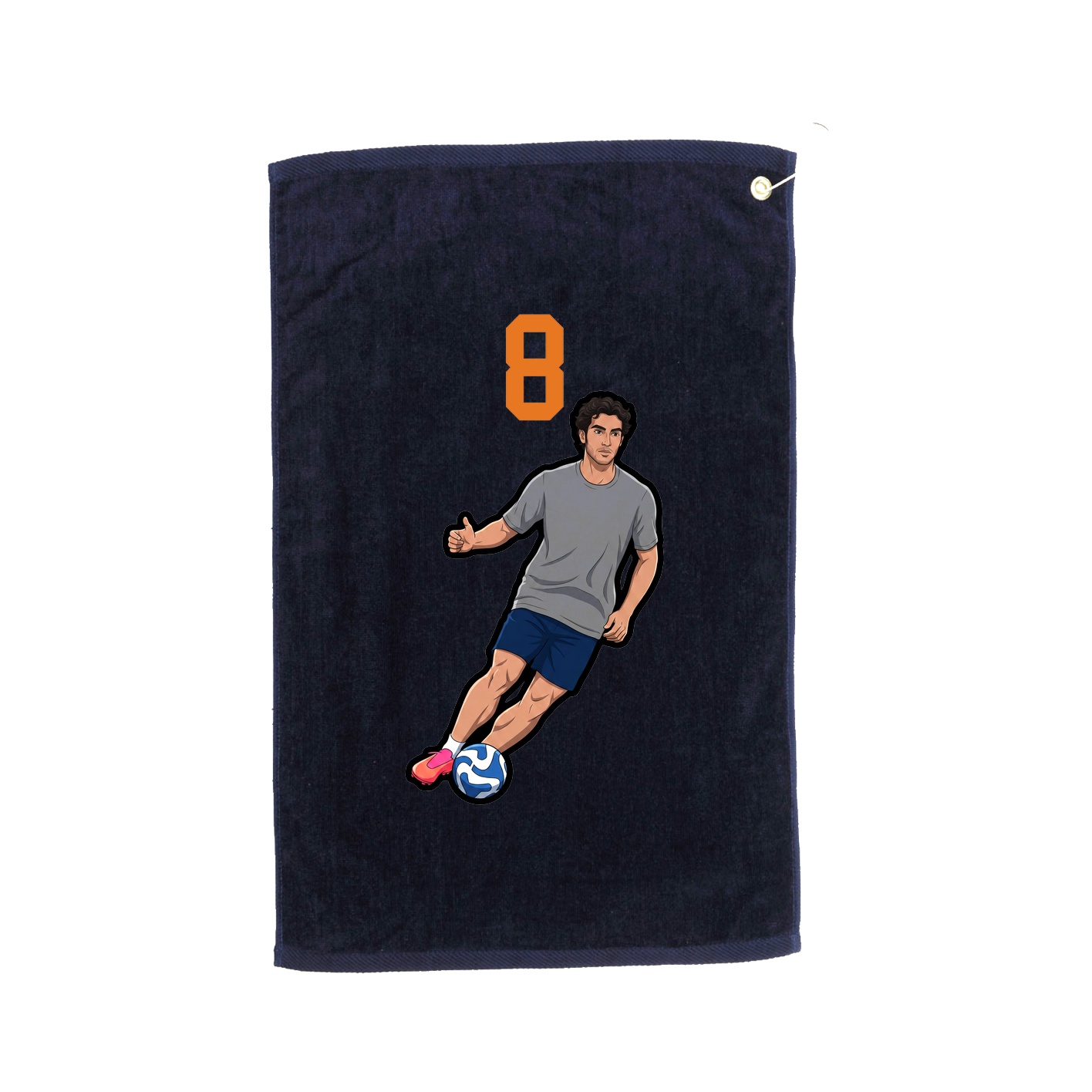 Golf Towel — Number Top in Navy