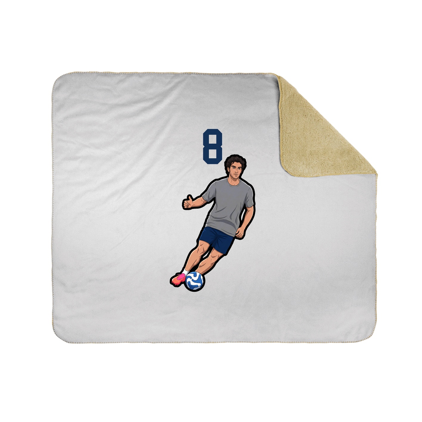 Throw Blanket — Number Top in White