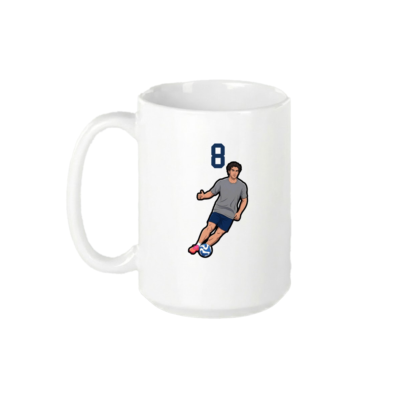 15oz Coffee Mug — Number Top in White