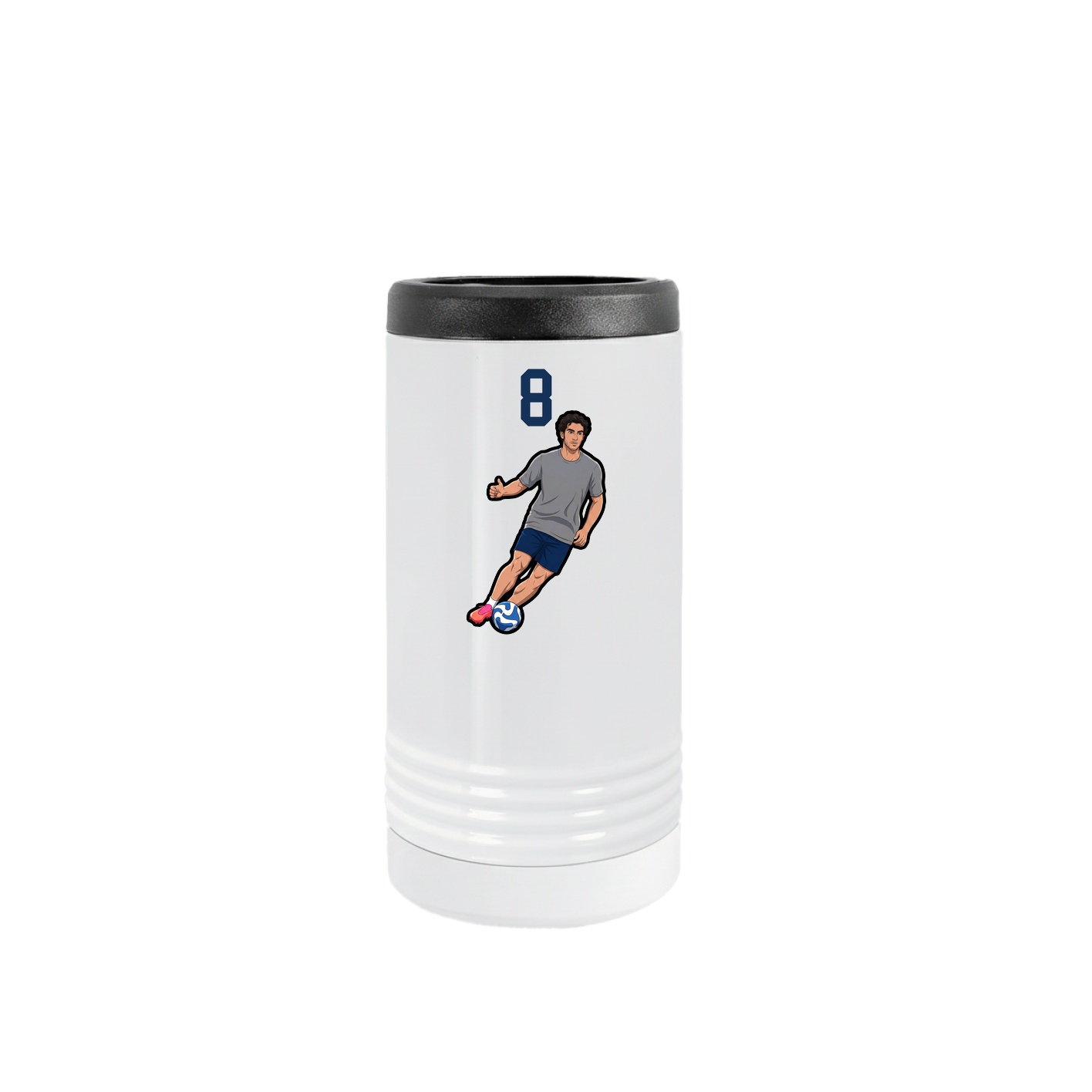 Slim Beverage Holder — Number Top in White
