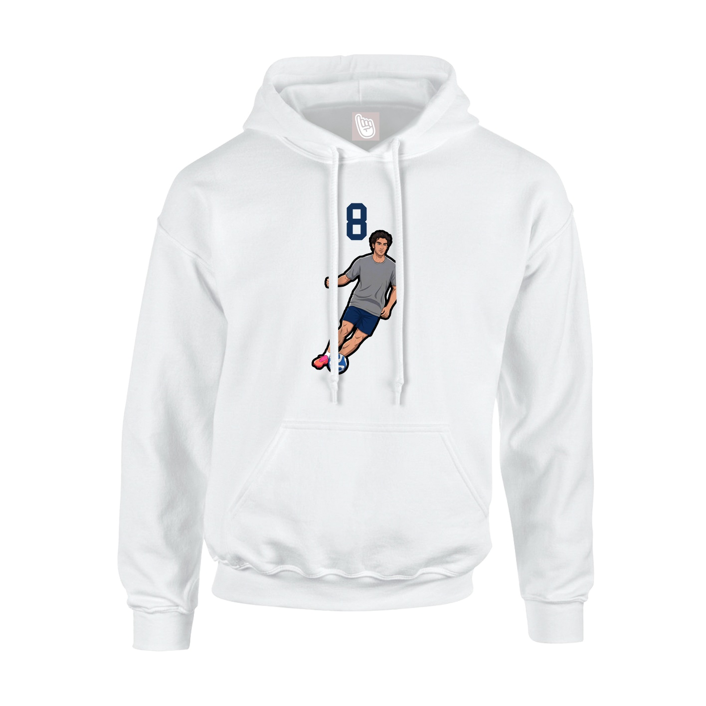 Hoodie — Number Top in White
