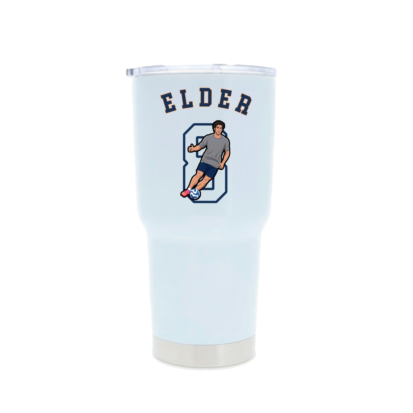 30oz Stainless Steel Tumbler — Shirsey Arch in White