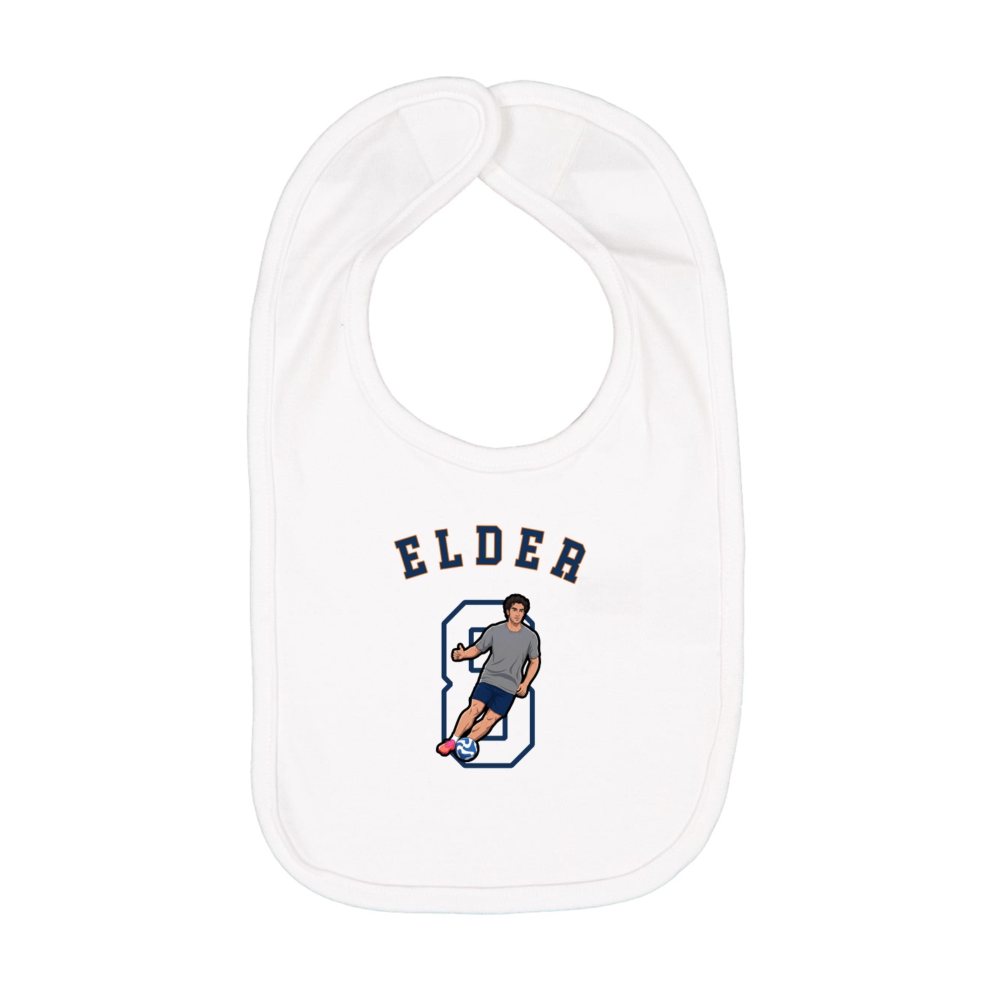 Infant Bib — Shirsey Arch in White