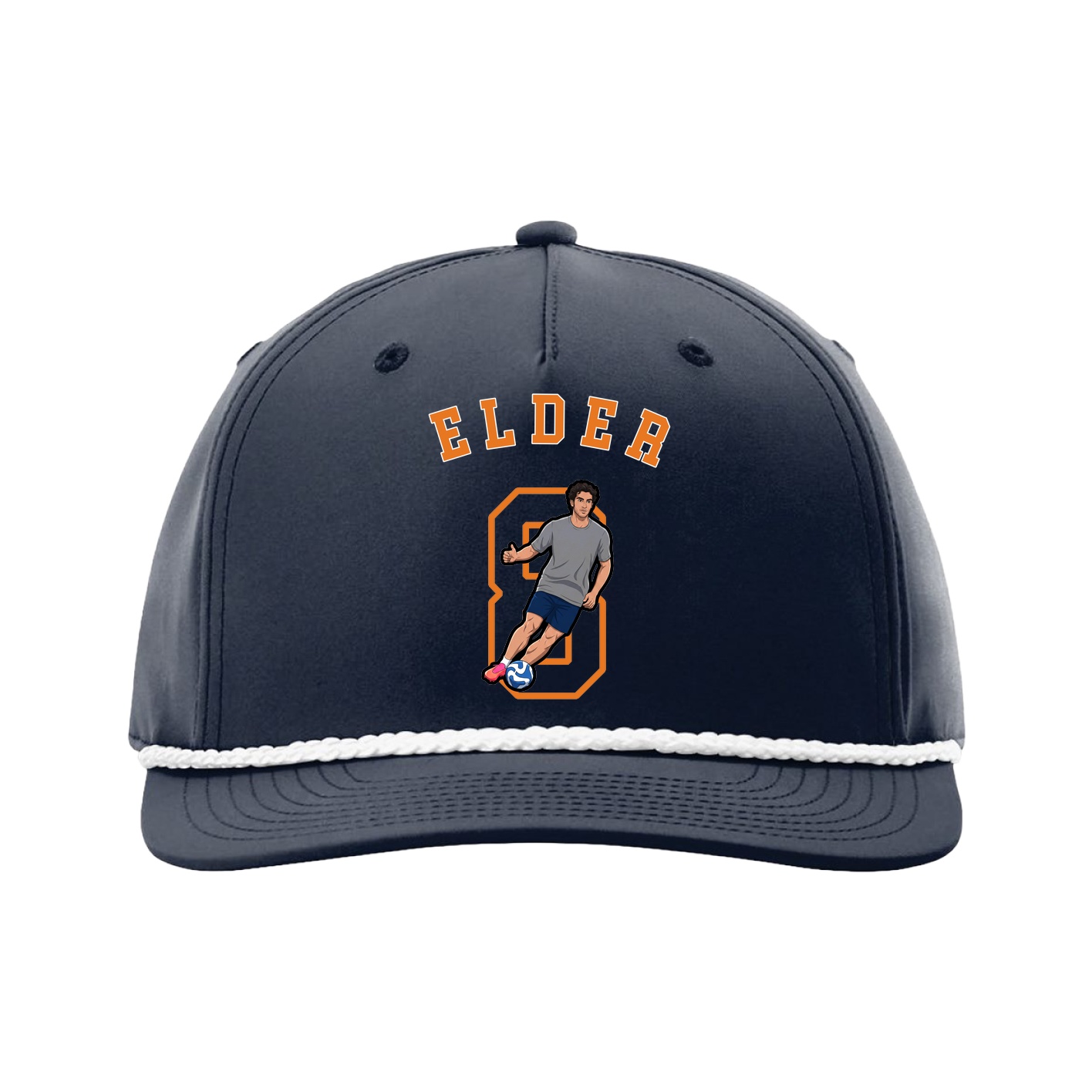 Five-Panel Classic Rope Cap — Shirsey Arch in Navy