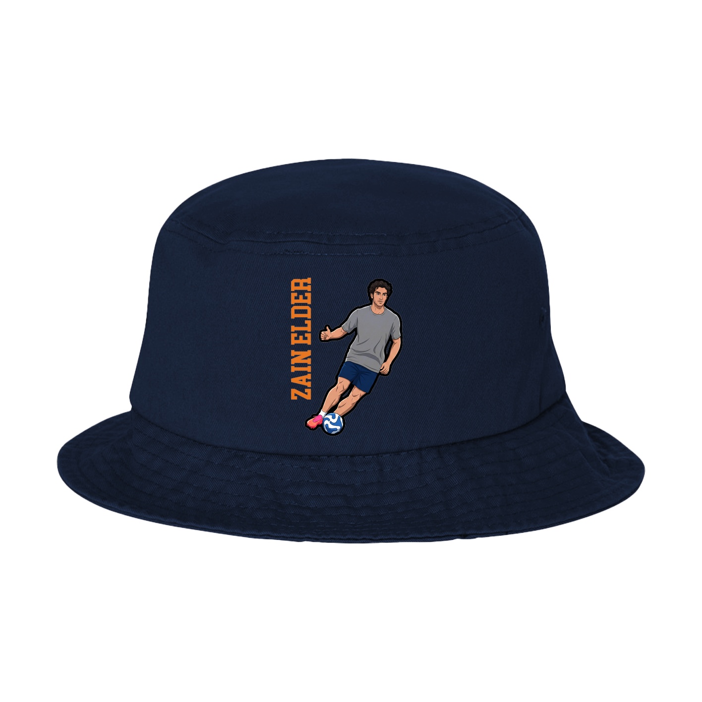 Bucket Cap — Name Vertical in Navy