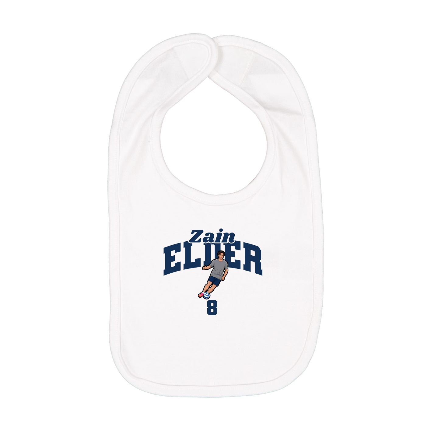 Infant Bib — Signature Arch in White