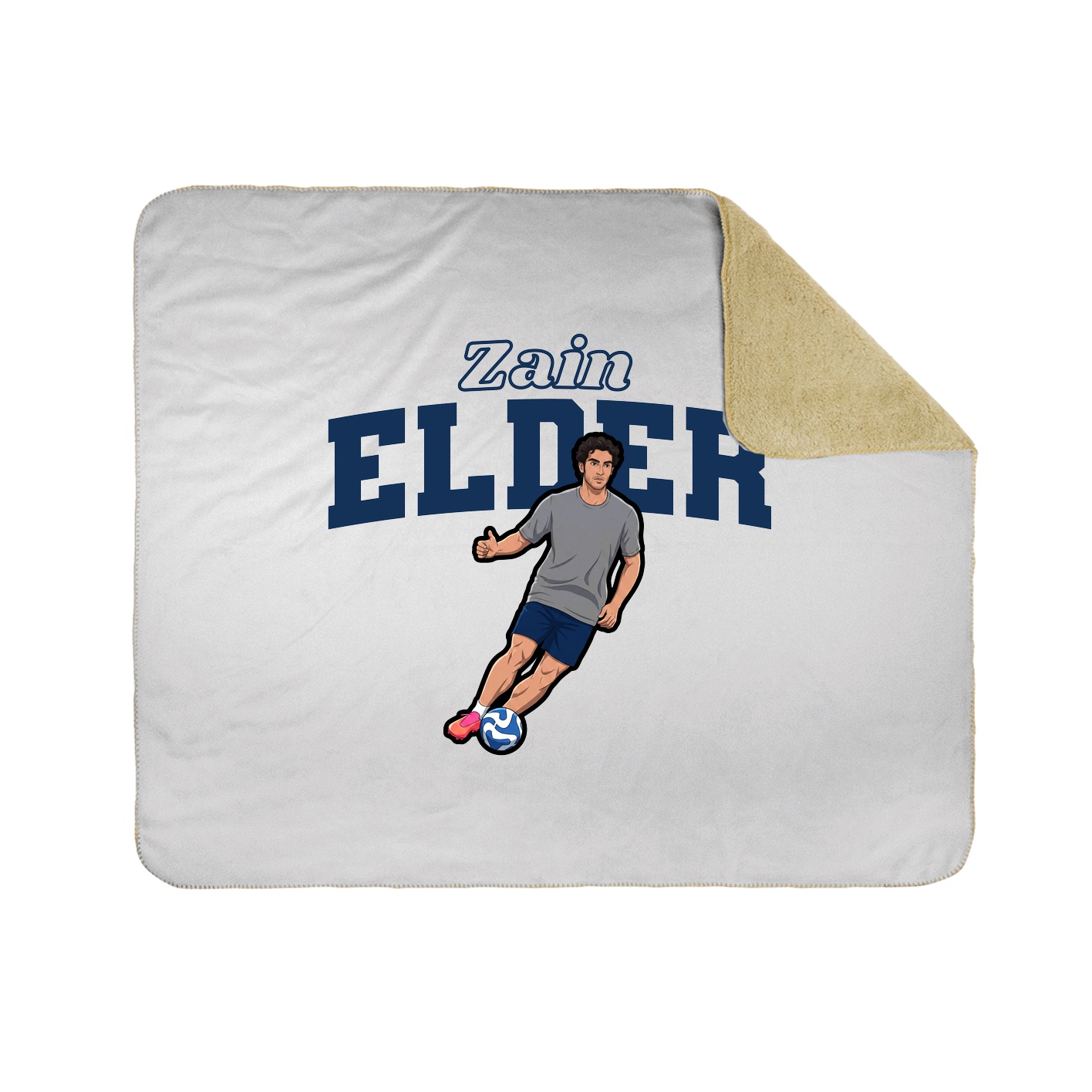 Throw Blanket — Name Arch in White
