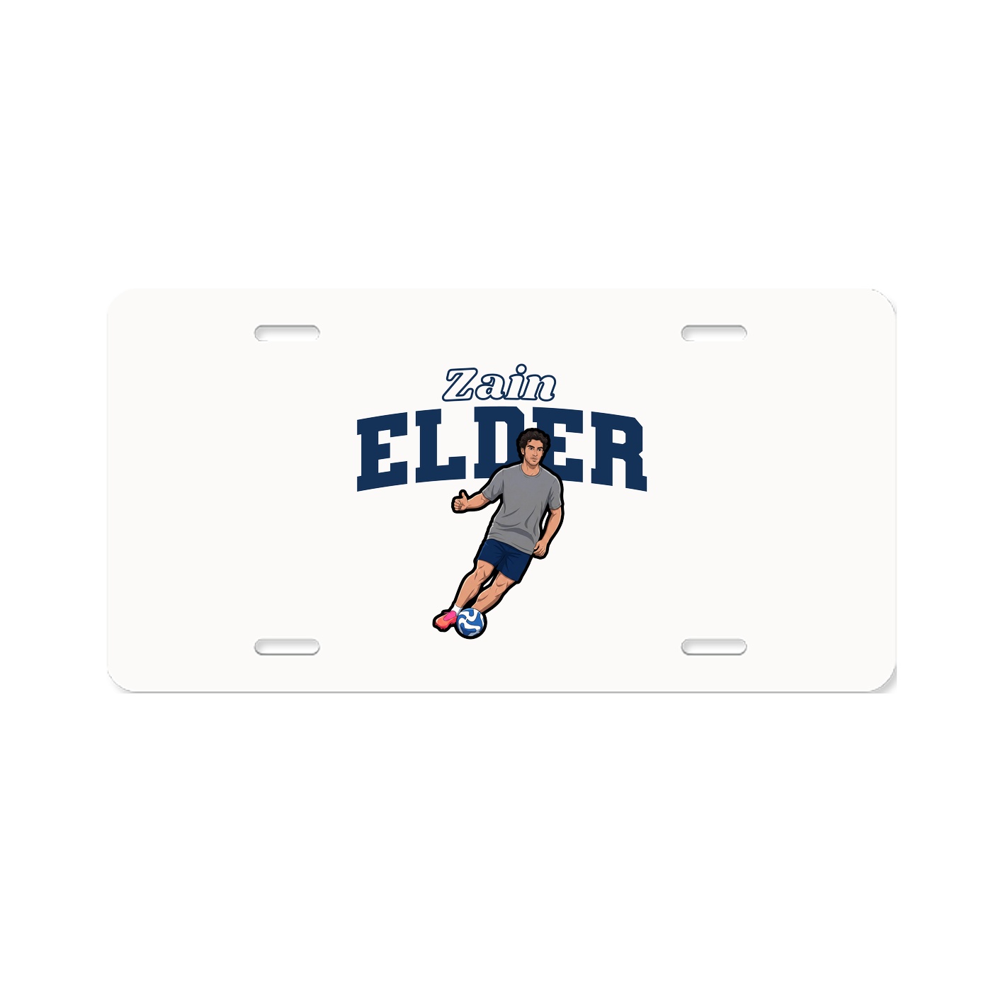 License Plate — Name Arch in Classic