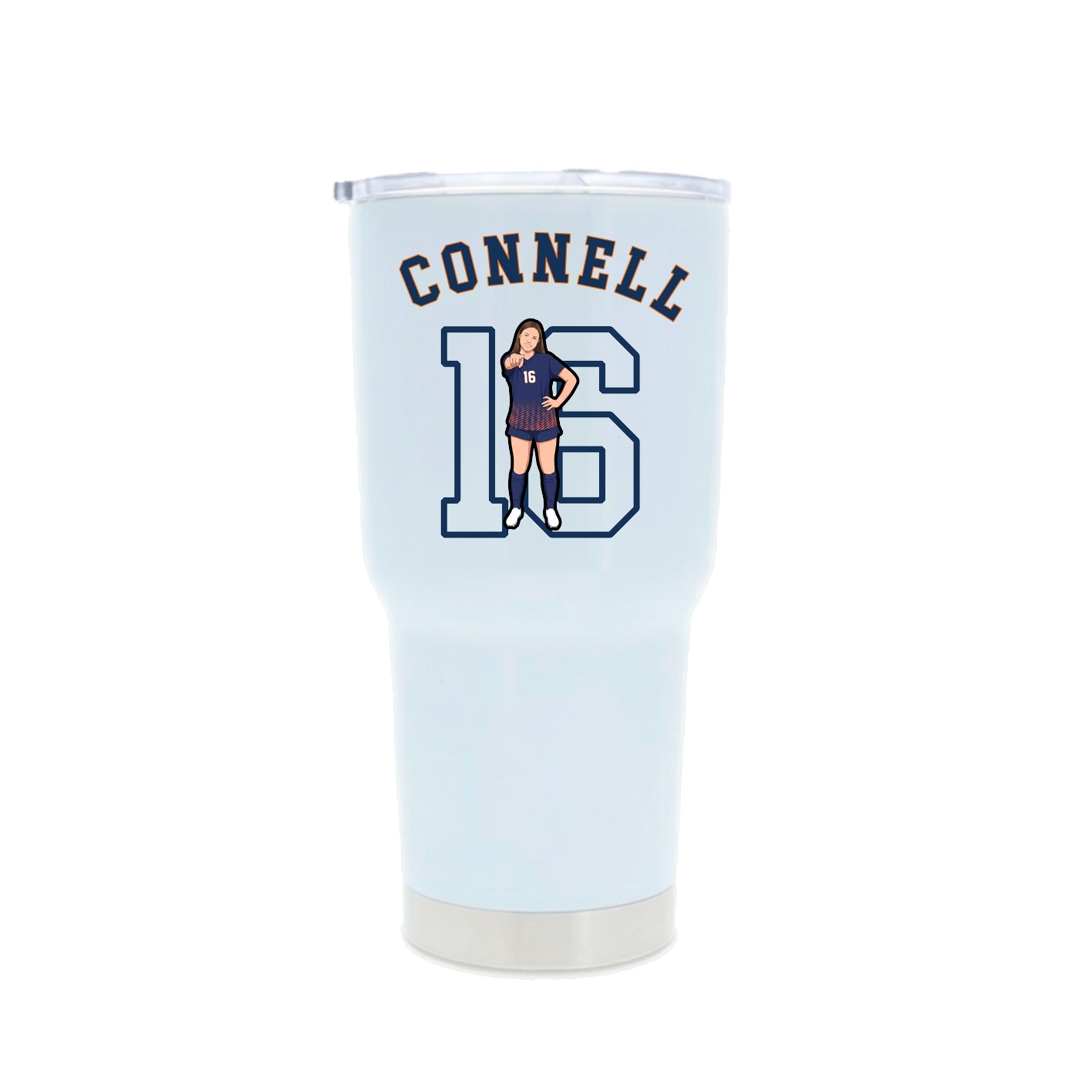 30oz Stainless Steel Tumbler — Shirsey Arch in White