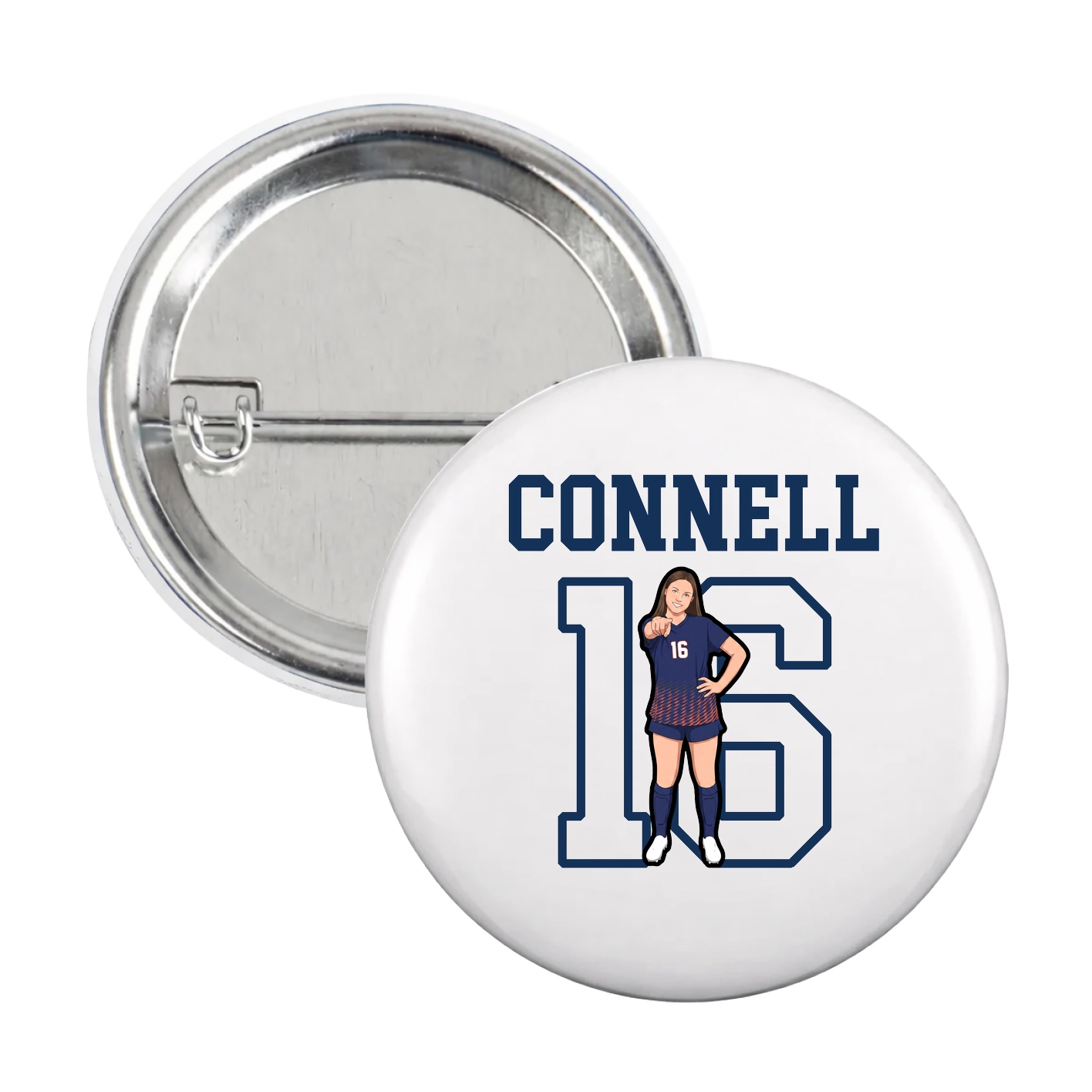 Game Day Button — Shirsey in White