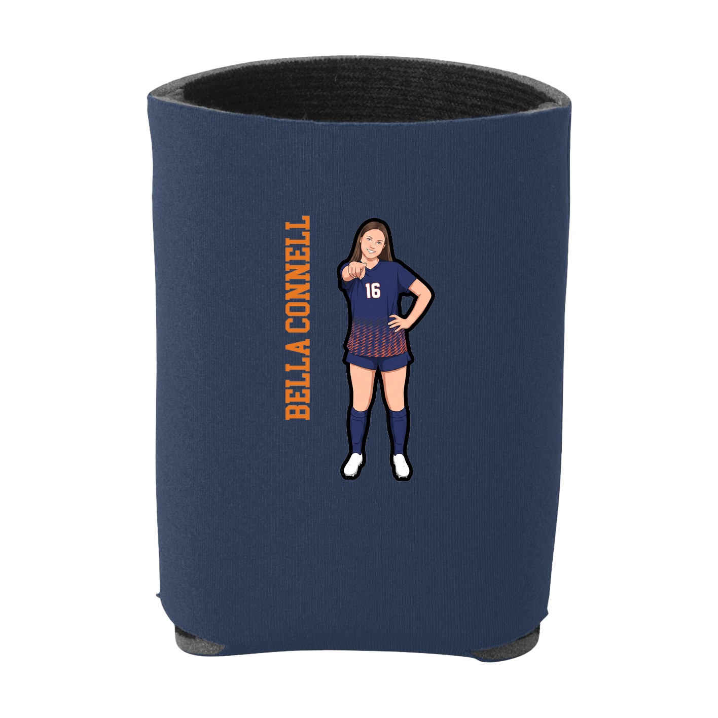 Can Holder — Name Vertical in Navy