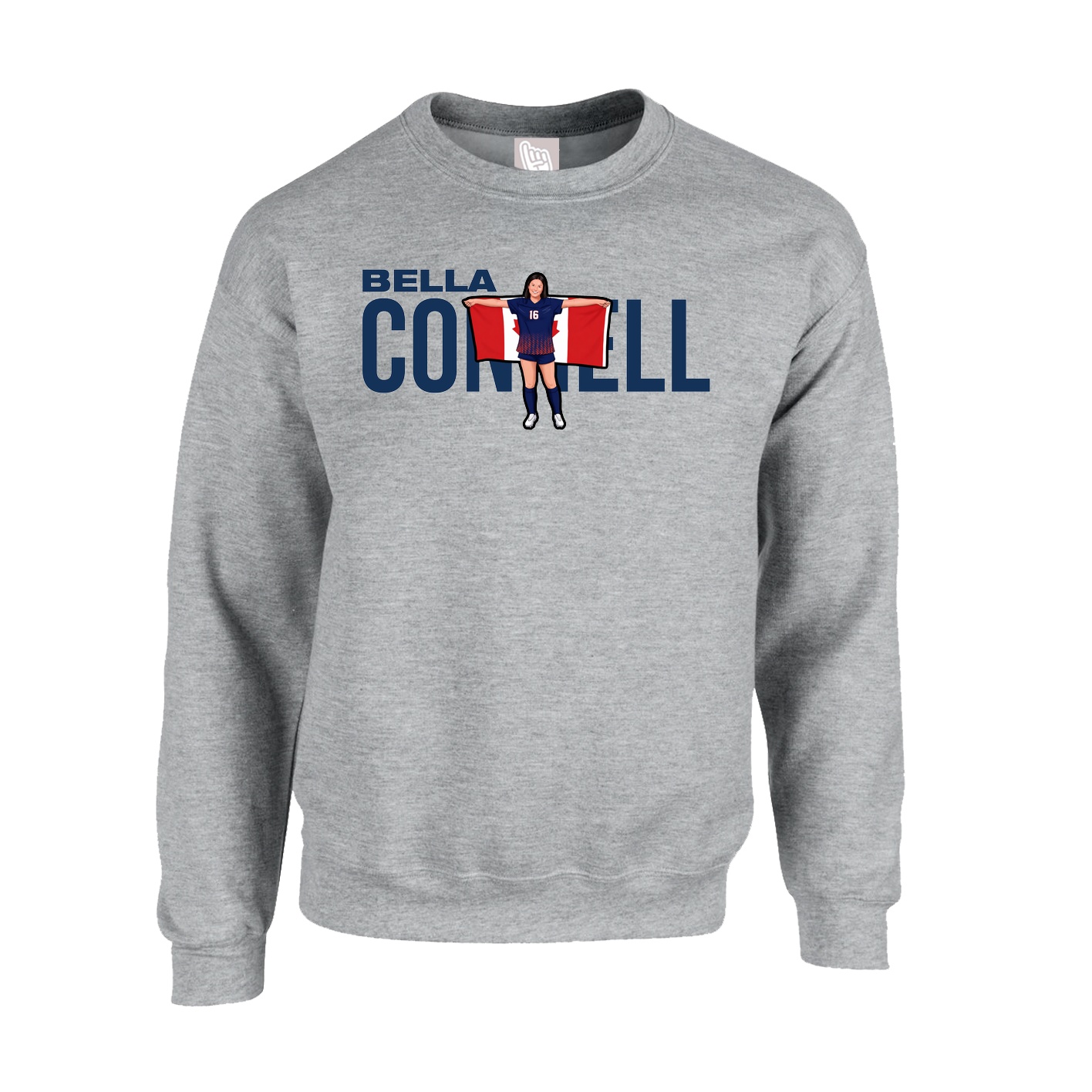 Fleece Crew — Player Name in Grey